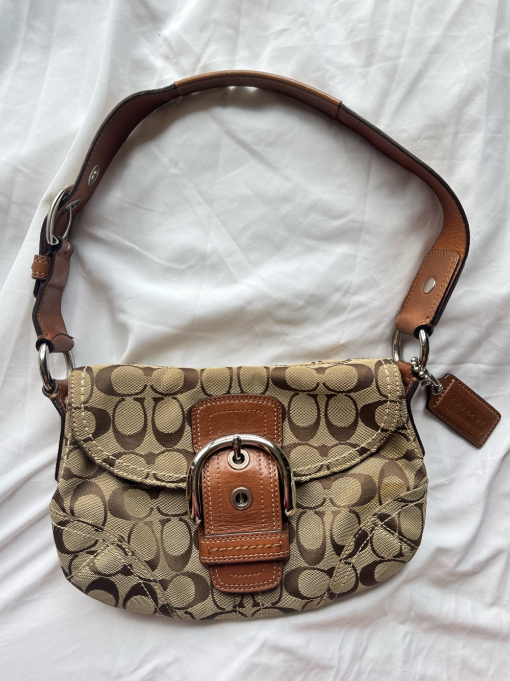 Coach Y2K SoHo signature canvas shoulder purse